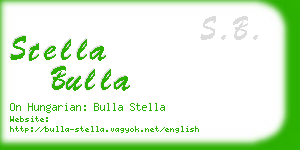stella bulla business card